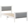 vidaXL Krevetna konstrukcija Svijetlo siva 90 x 190 cm tkanina