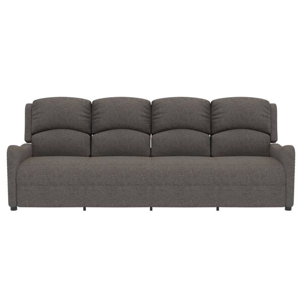 vidaXL Masažni četverosjed od tkanine svjetlosivi