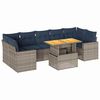vidaXL 8-dijelni set vrtnih sofa od poliratana s jastucima sivi