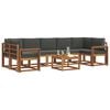 vidaXL Set vanjskih sofa s jastukom 8 pcs Prirodna i antracit