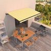 vidaXL Tenda na automatsko uvlačenje 450 x 350 cm žuto-bijela