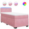 vidaXL Box spring krevet s madracem ružičasti 100x200 cm bar&scaron;unasti