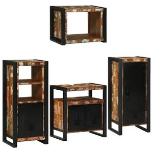 vidaXL Set namje&scaron;taja za kupaonicu 4 kom. &Scaron;areni 55 x 35 x 60 cm