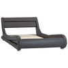 vidaXL Okvir za krevet od umjetne kože s LED svjetlom sivi 100x200 cm