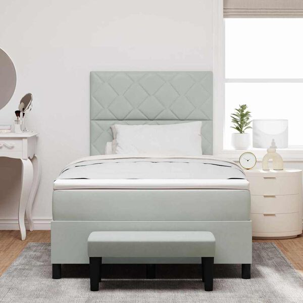 vidaXL Krevet s opruga kutije Svjetlosiva 120 x 200 cm Bar&scaron;un
