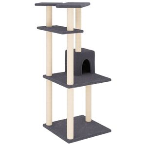 vidaXL Penjalica za mačke sa stupovima za grebanje tamnosiva 123 cm