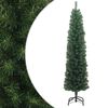 vidaXL Tanko umjetno božićno drvce sa stalkom zeleno 210 cm PVC