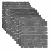 vidaXL Mozaik pločice Siva 30 x 30 cm Mramor