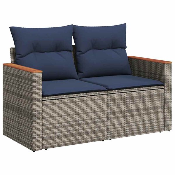 vidaXL 7-dijelni set vrtnih sofa sivi od poliratana