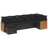 vidaXL 7-dijelni set vrtnih sofa od poliratana s jastucima crni