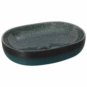 vidaXL Nadgradni umivaonik tirkizni ovalni 59x40x14 cm keramički