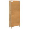 vidaXL Highboard s ladicama Umjetnički hrast 69,5 x 32,5 x 180 cm