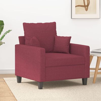 vidaXL Fotelja crvena boja vina 60 cm od tkanine