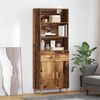 vidaXL Highboard Staro drvo 69,5 x 32,5 x 180 cm Konstruirano drvo