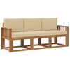 vidaXL Set vanjskih sofa 3 kom. Prirodna i bež