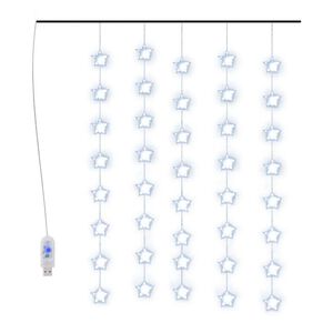 vidaXL LED vilinska zavjesa sa zvijezdama 200 LED plave 8 funkcija