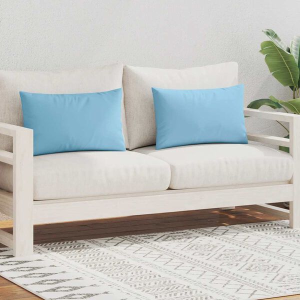 vidaXL Vrtni jastuci 2 kom 60 x 40 cm svjetlo plavi