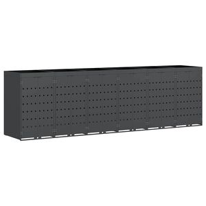 vidaXL Skladištenje kanti za 6 kanti Antracit 408 x 77,5 x 121,5 cm