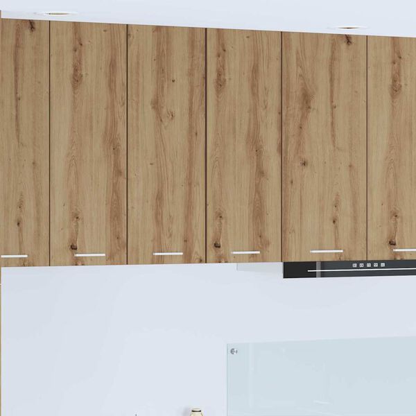 vidaXL Viseći ormarić Umjetnički hrast i bijela 30 x 31 x 80 cm