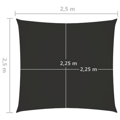vidaXL Jedro protiv sunca od tkanine četvrtasto 2,5 x 2,5 m antracit