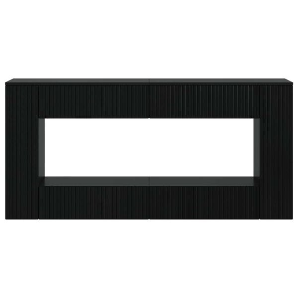 vidaXL Konzolna stolica Crna 155 x 29 x 74 cm Konstrukcijsko drvo