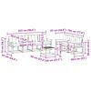 vidaXL Set vanjskih sofa s jastukom 8 pcs Prirodna i svijetlo siva