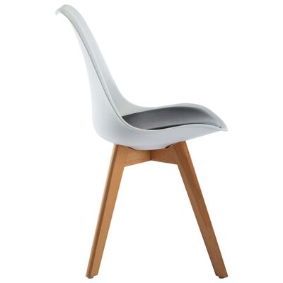 vidaXL Blagovaonske stolice od umjetne kože 2 kom bijelo-crne