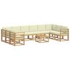 vidaXL Set vanjskih sofa s jastukom 11 pcs Bijela i krem