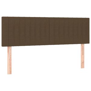 vidaXL Uzglavlja tamnosmeđa 144x5x78/88 cm od tkanine