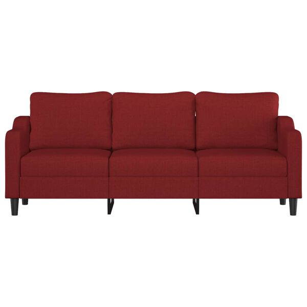 vidaXL Trosjed od tkanine crvena boja vina 210 cm