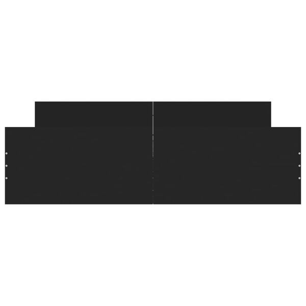 vidaXL Okvir kreveta s uzglavljem i podnožjem crni 150 x 200 cm