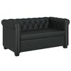 vidaXL Dvosjed Chesterfield od umjetne kože crni