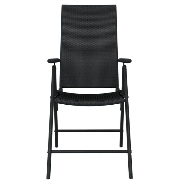 vidaXL 7-dijelni vrtni blagovaonski set crni