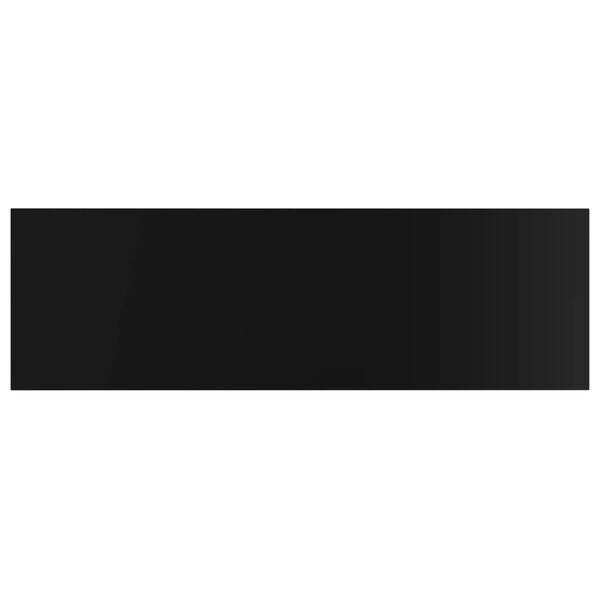 vidaXL Police za knjige 4 kom visoki sjaj crne 80x20x1,5 cm od iverice