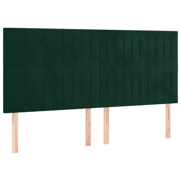 vidaXL Uzglavlje tamnozeleno 200x5x118/128 cm bar&scaron;unasto