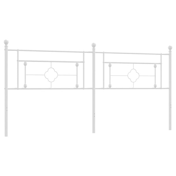 vidaXL Metalno zamjensko uzglavlje bijelo 200 cm