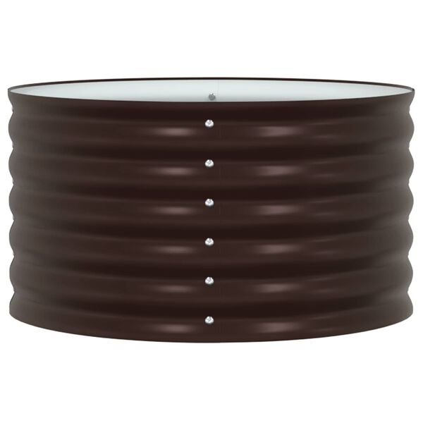 vidaXL Povi&scaron;ena vrtna gredica Smeđa 80 x 80 x 44 cm Čelik