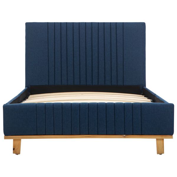 vidaXL Okvir za krevet od tkanine plavi 90 x 200 cm