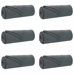 vidaXL Pokrivači za bacanje 6 kom. Tamnosiva 210 x 140 cm 2.56 kg Runo