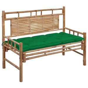 vidaXL Vrtna klupa s jastukom 120 cm od bambusa