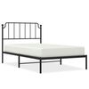 vidaXL Metalni okvir za krevet s uzglavljem crni 107x203 cm