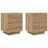 vidaXL Noćni ormar s ladicama 2 pcs Umjetnički hrast 45 x 40 x 55 cm