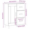 vidaXL Komoda bijela 69,5 x 34 x 90 cm od konstruiranog drva