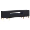 vidaXL LED TV kabinet ARNHEM 153 x 35 x 43 cm Crna Konstruirano drvo