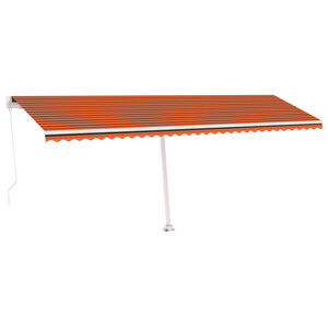 vidaXL Samostojeća tenda ručno uvlačenje 600 x 300 cm narančasto-smeđa