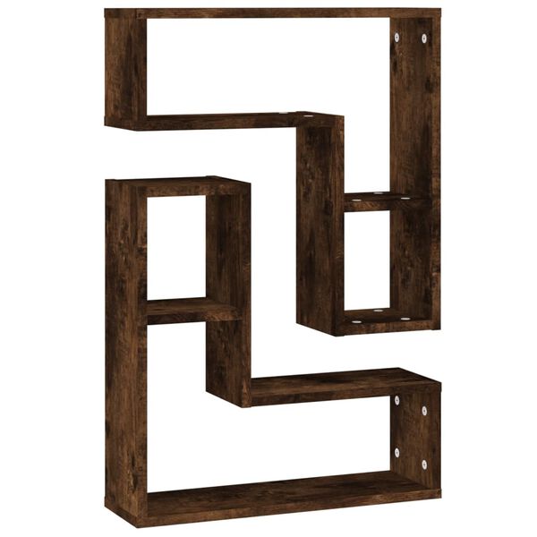 vidaXL Zidne police 2 kom boja hrasta 50x15x50 cm konstruirano drvo