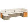 vidaXL 7-dijelni set vrtnih sofa od poliratana s jastucima bež