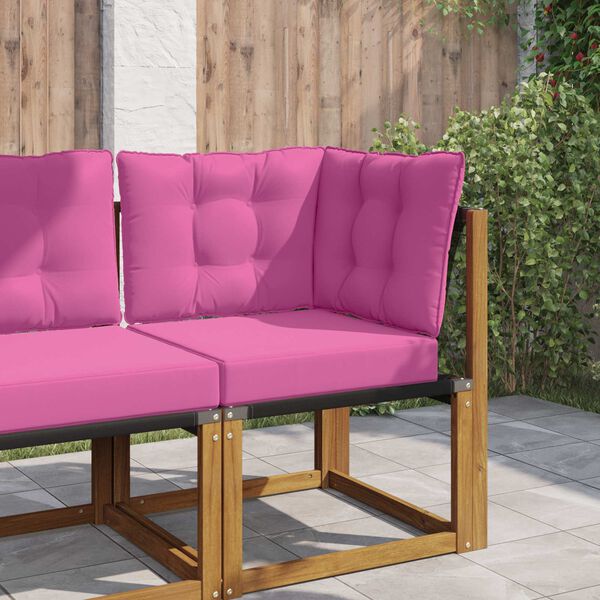 vidaXL Jastuk za vanjsku sofU 3 pcs Ružičasta Poliester