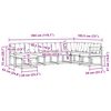 vidaXL Set vanjskih sofa s jastukom 8 pcs Prirodna i bež