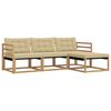 vidaXL Set vanjskih sofa 4 kom. Bijela i bež